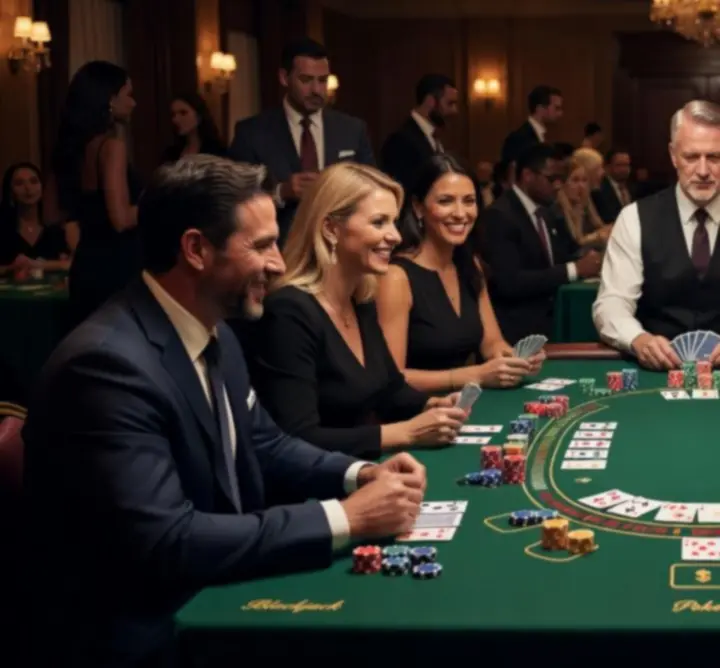 Profesjonalne stoły pokerowe i blackjackowe przygotowane na event firmowy