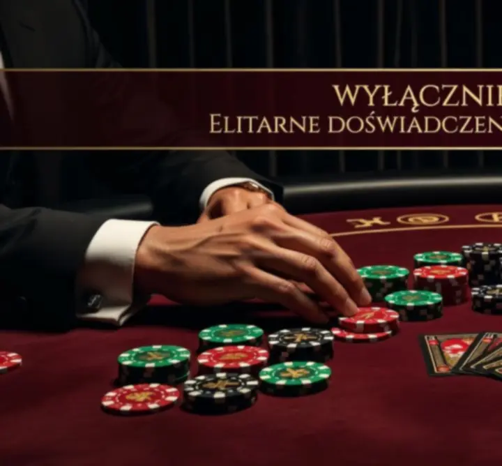 Stół pokerowy na luksusowym evencie z żetonami i kartami